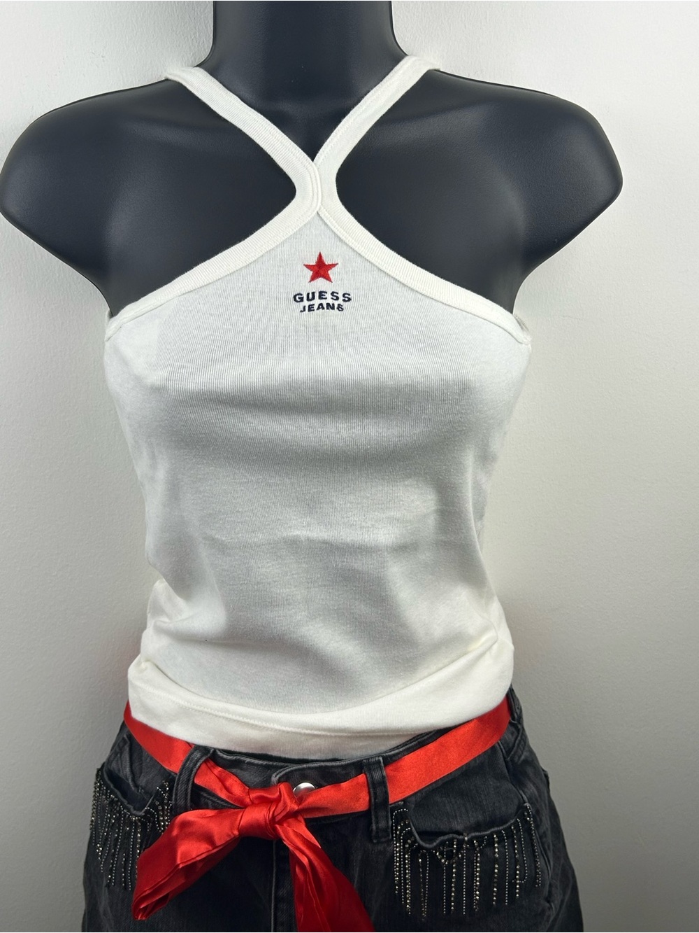 Vintage 90’s GUESS White Halter Cami